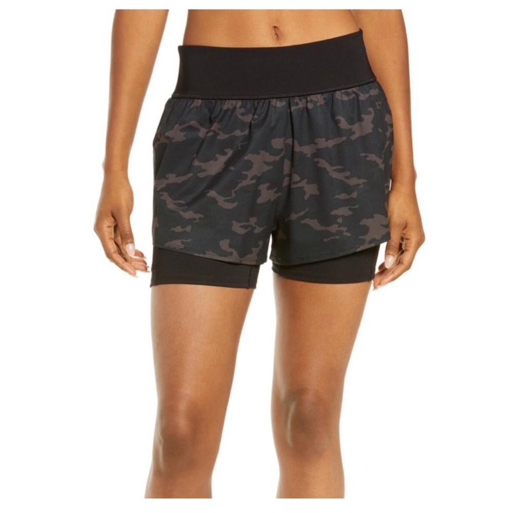 Women's Black Camo Shorts